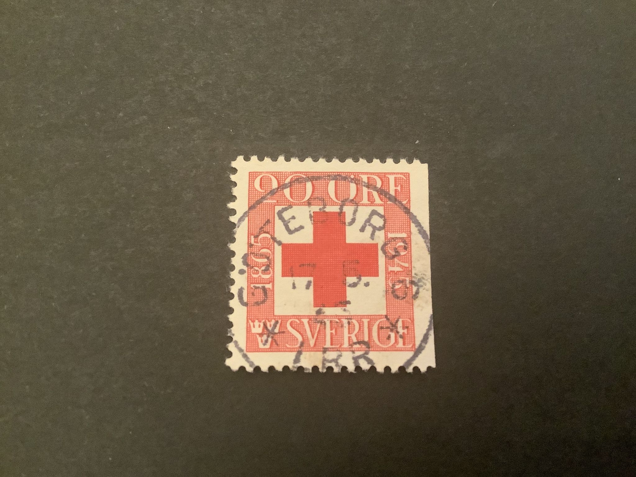 Röda korset facit nr 358 B2 lyxstämplat GÖTEBORG 6 *LBR*
