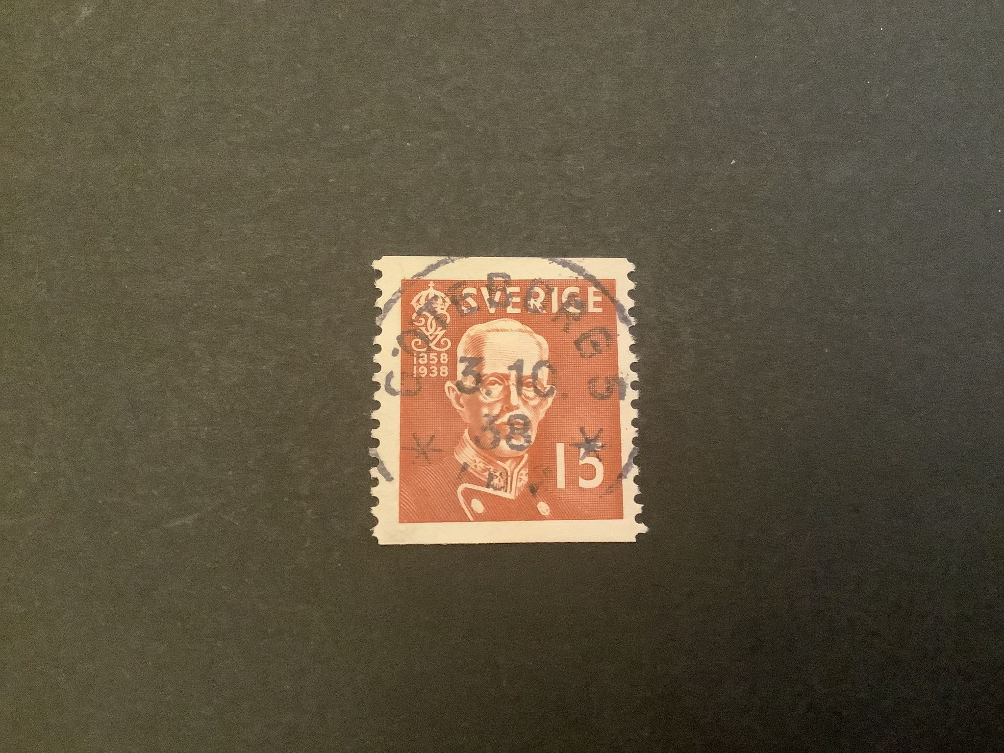 Gustaf V 80 år facit nr 267 A lyxstämplat GÖTEBORG 5