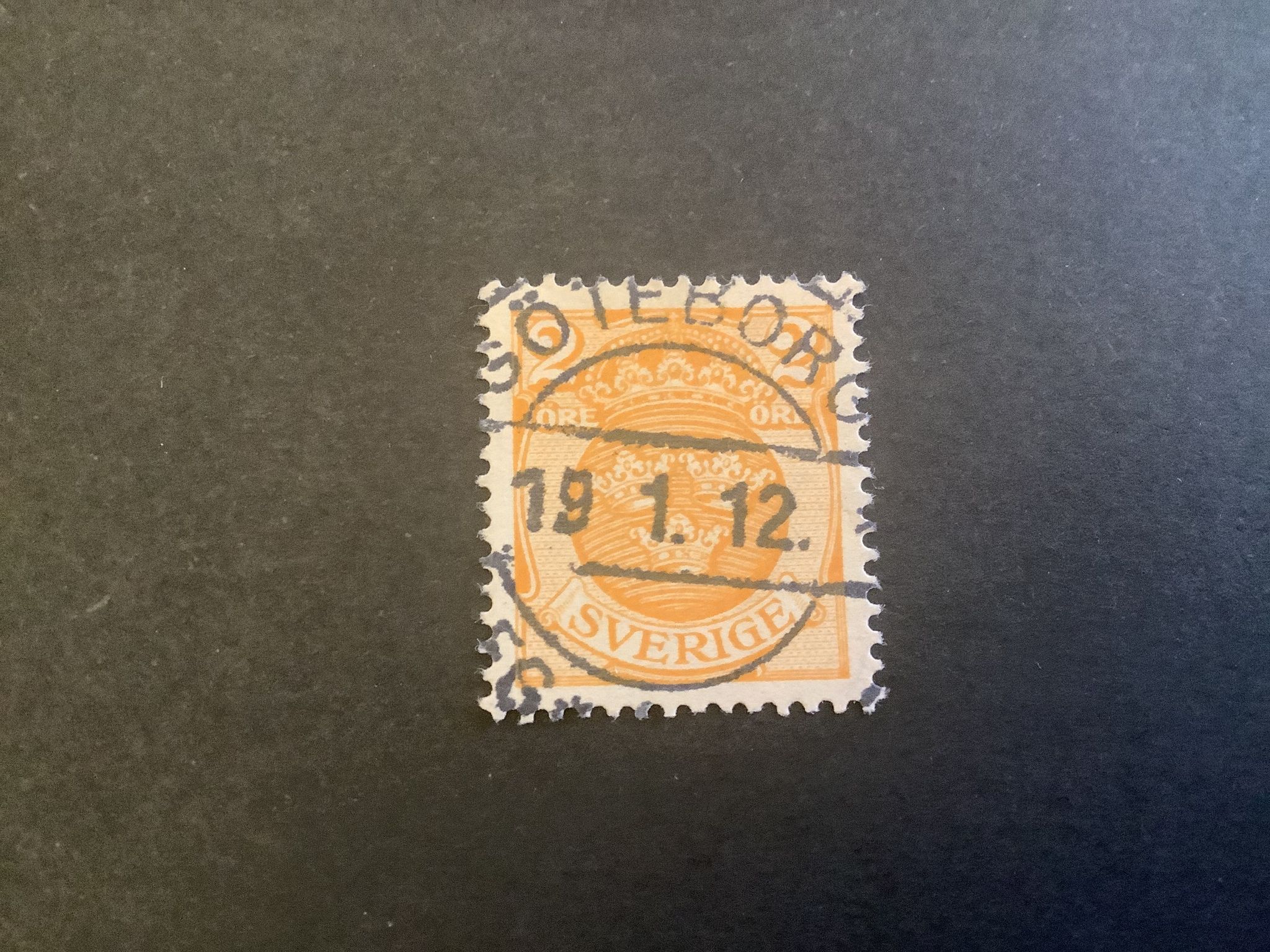 Lilla riksvapnet facit nr 72 praktstämplat GÖTEBORG