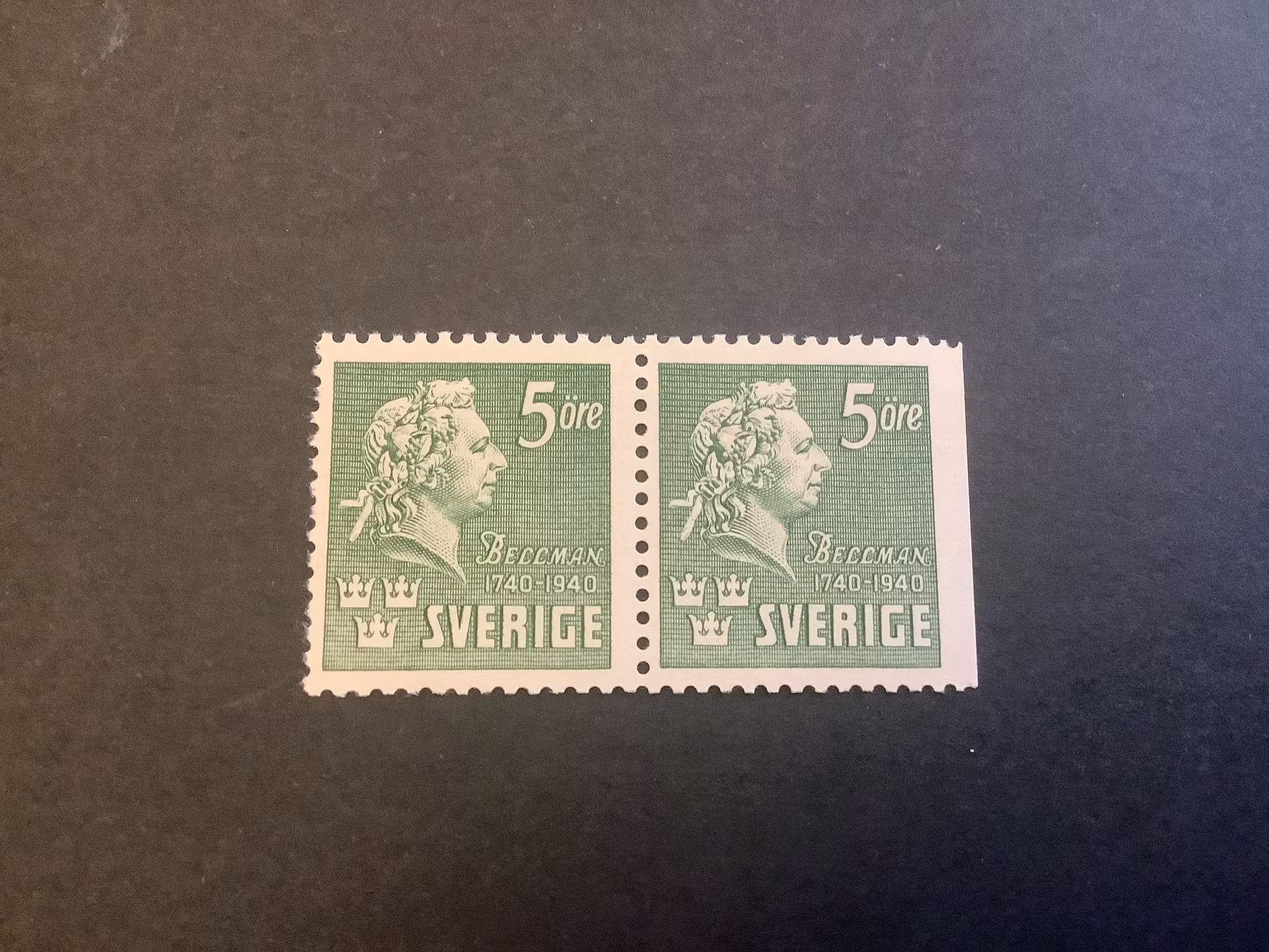 Bellman facit nr 324 CB postfriskt par