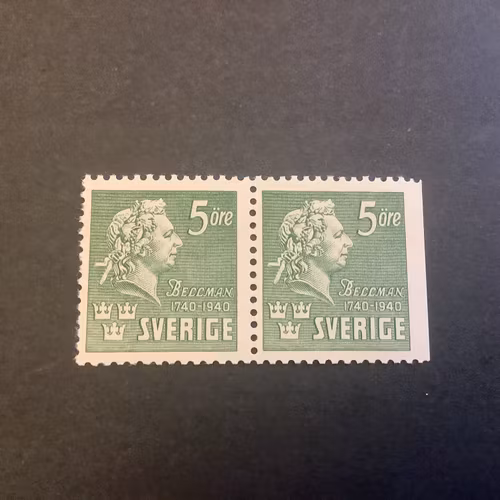 Bellman facit nr 324 CB postfriskt par