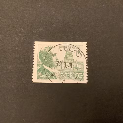 Nobelpris 1917 facit nr 1028 lyxstämplat KALIX 2