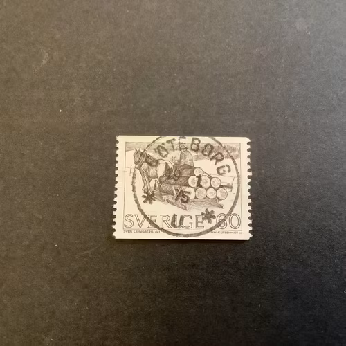 Småländsk timmerfora facit nr 729 V1 lyxstämplat GÖTEBORG 1