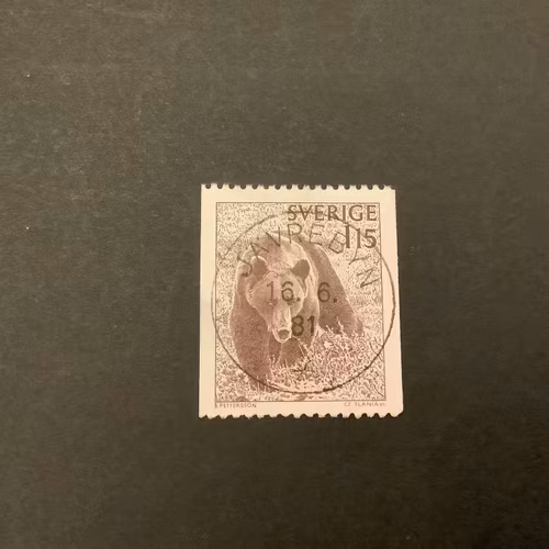 Björn facit nr 1038 lyxstämplat JÄVREBYN