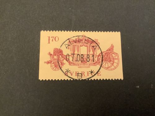 Kröningsvagn facit nr 1055 lyxstämplat ALVESTA