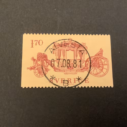 Kröningsvagn facit nr 1055 lyxstämplat ALVESTA