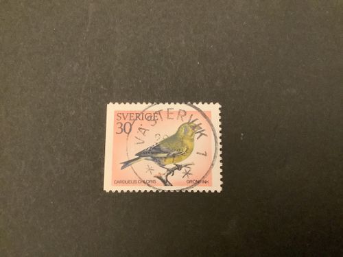 Svenska fåglar facit nr 714 B1 praktstämplat VÄSTERVIK 1