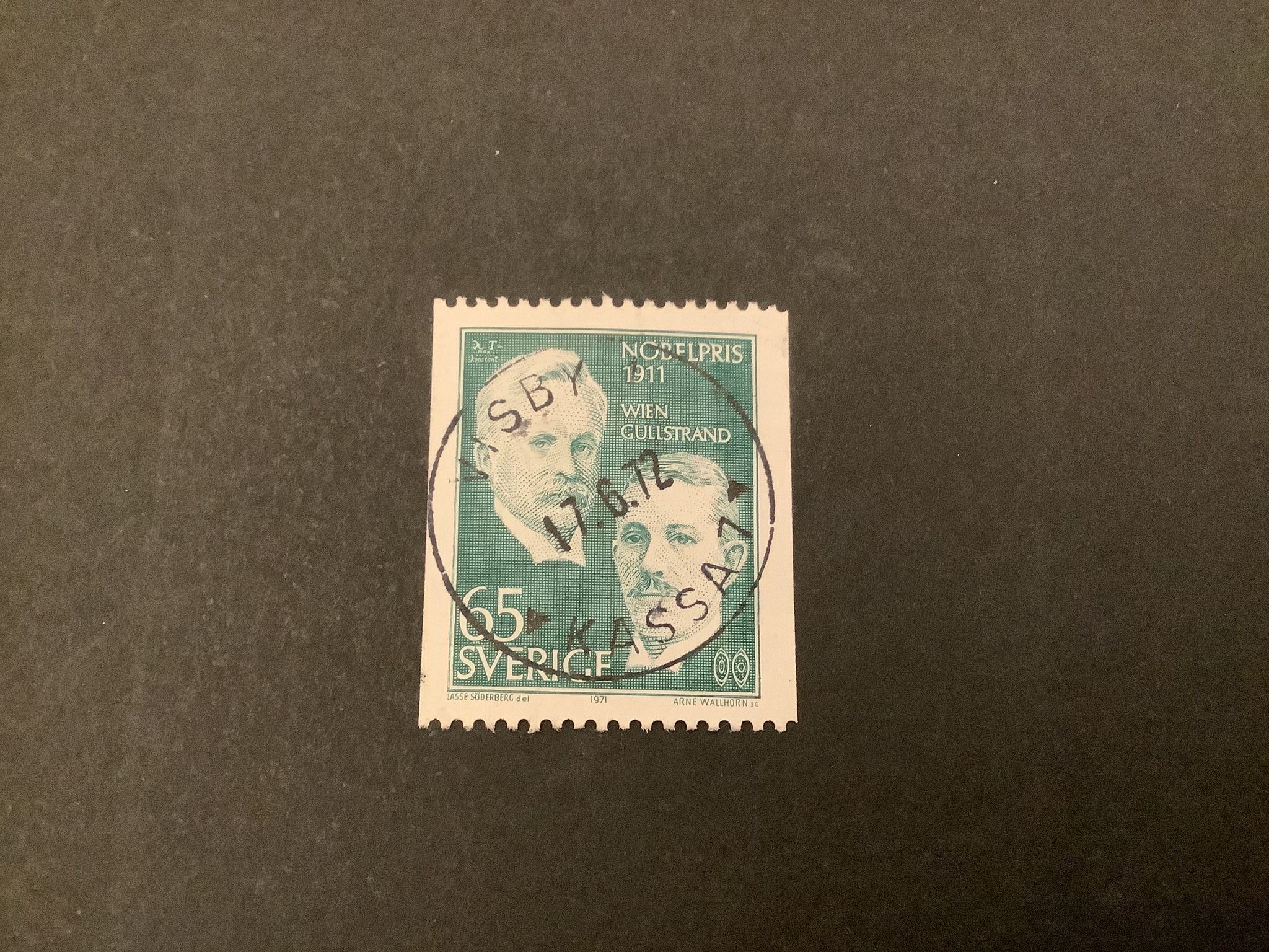Nobelpris 1911 facit nr 752 A praktstämplat VISBY