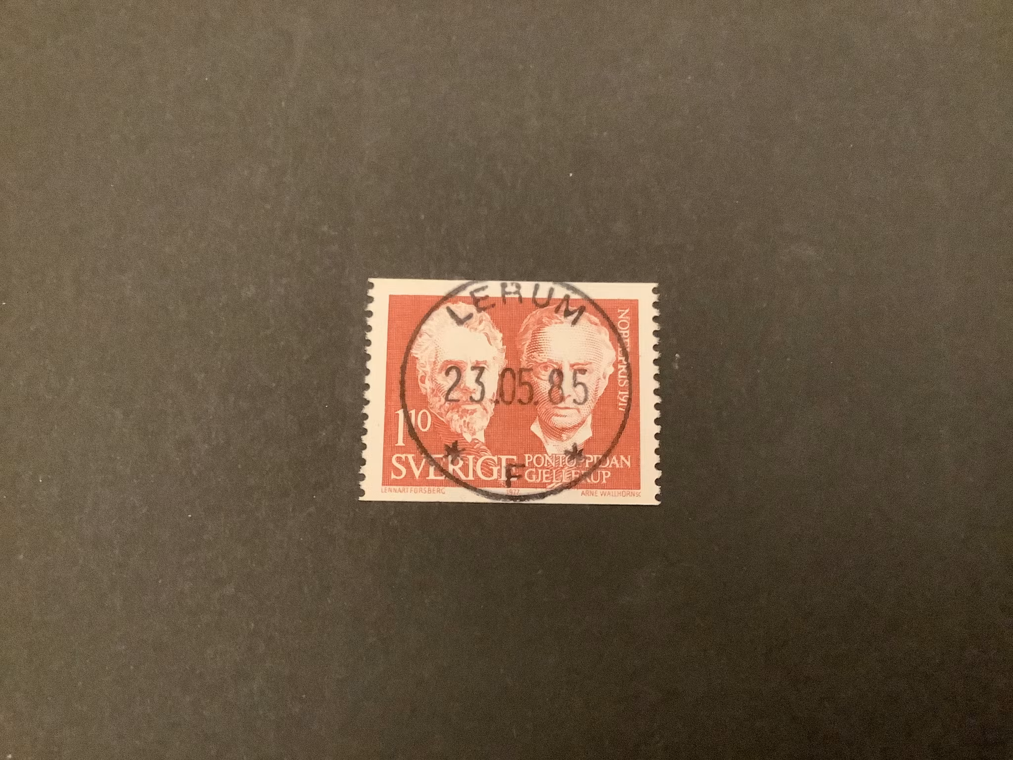 Nobelpris 1917 facit nr 1027 lyxstämplat LERUM