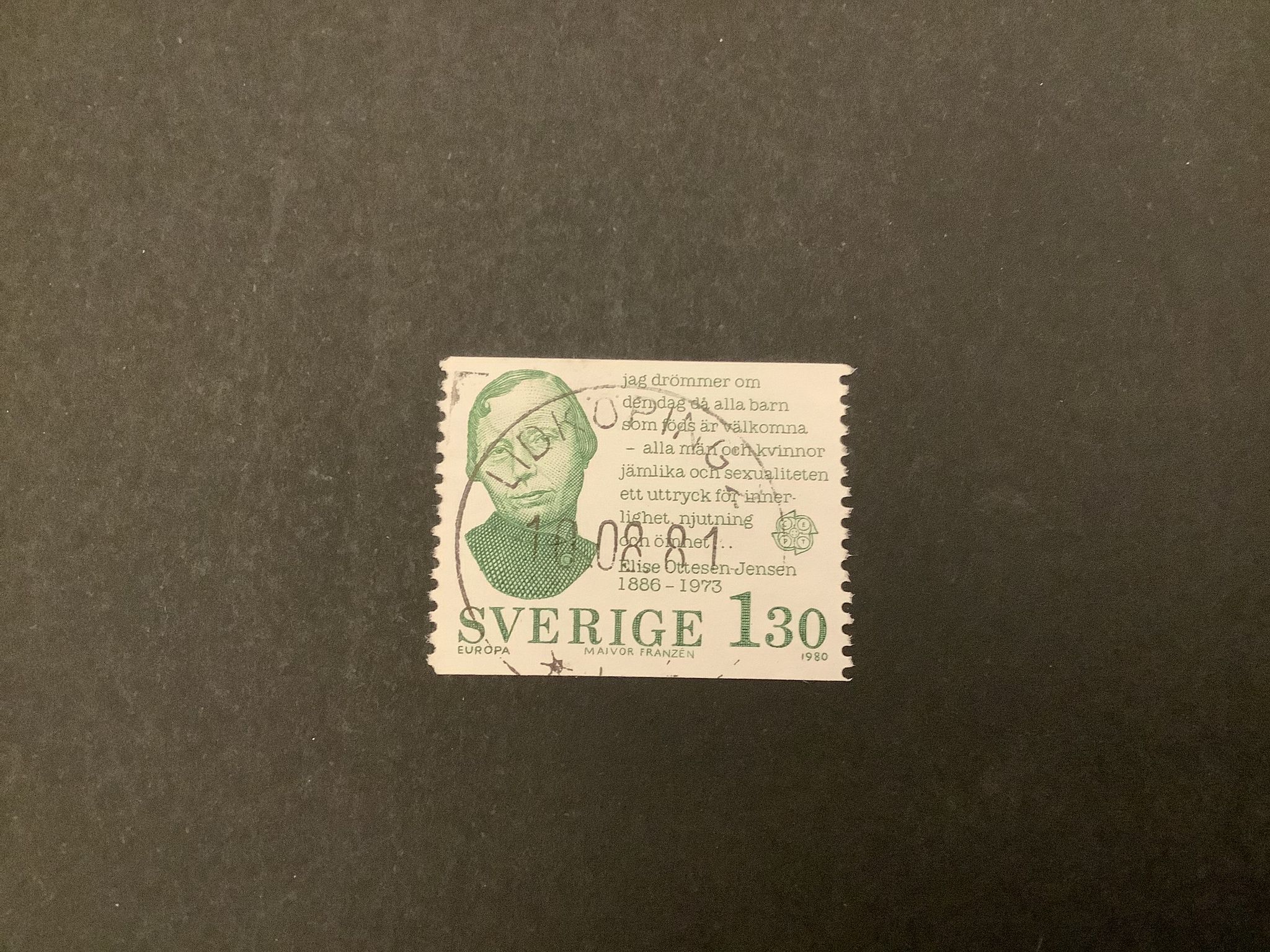 Europa IX facit nr 1123 praktstämplat LIDKÖPING 2