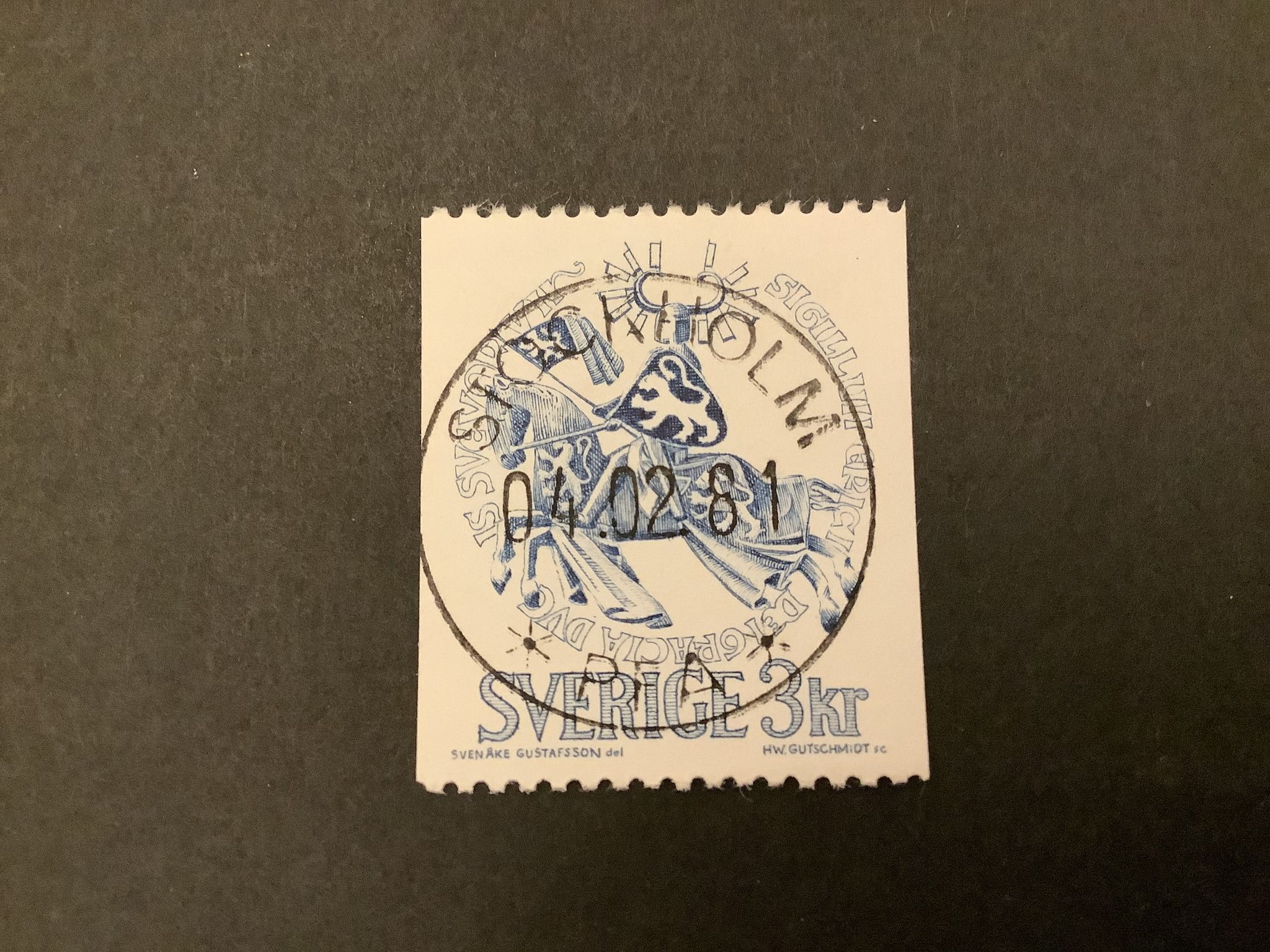 Hertig Magnus Eriksson facit nr 692 lyxstämplat STOCKHOLM