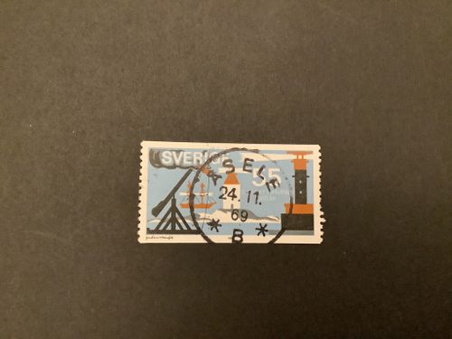 Svenskt fyrväsen facit nr 680 lyxstämplat ÅSELE