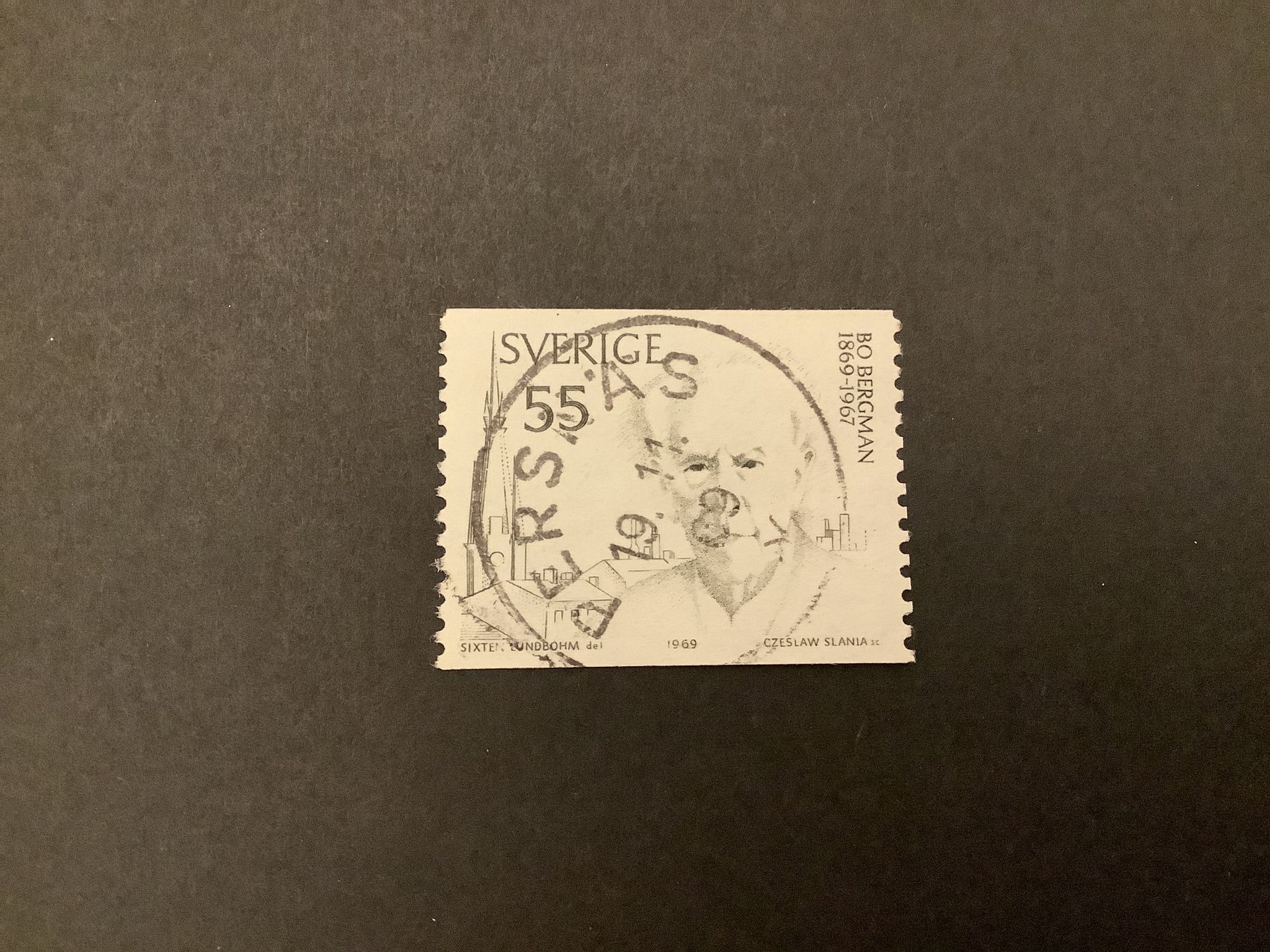 Bo Bergman facit nr 673 A praktstämplat PERSNÄS
