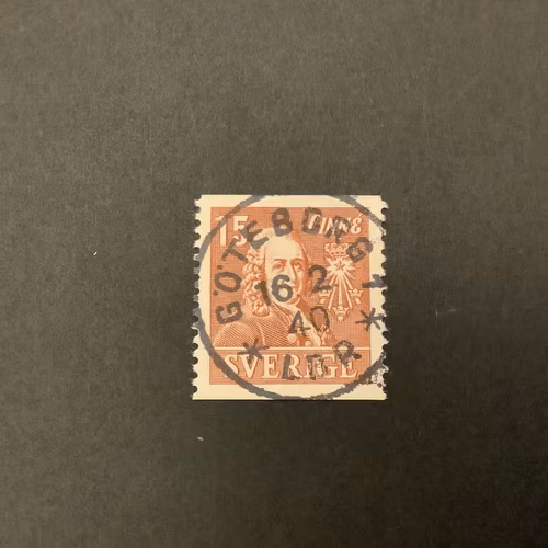 Kungliga vetenskapsakademien facit nr 321 A praktstämplat GÖTEBIRG 1