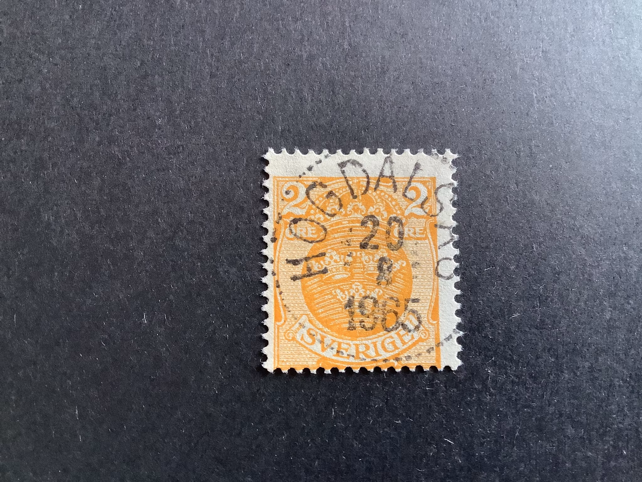 Lilla riksvapnet facit nr 72 praktstämplat HÖGDALSÅS
