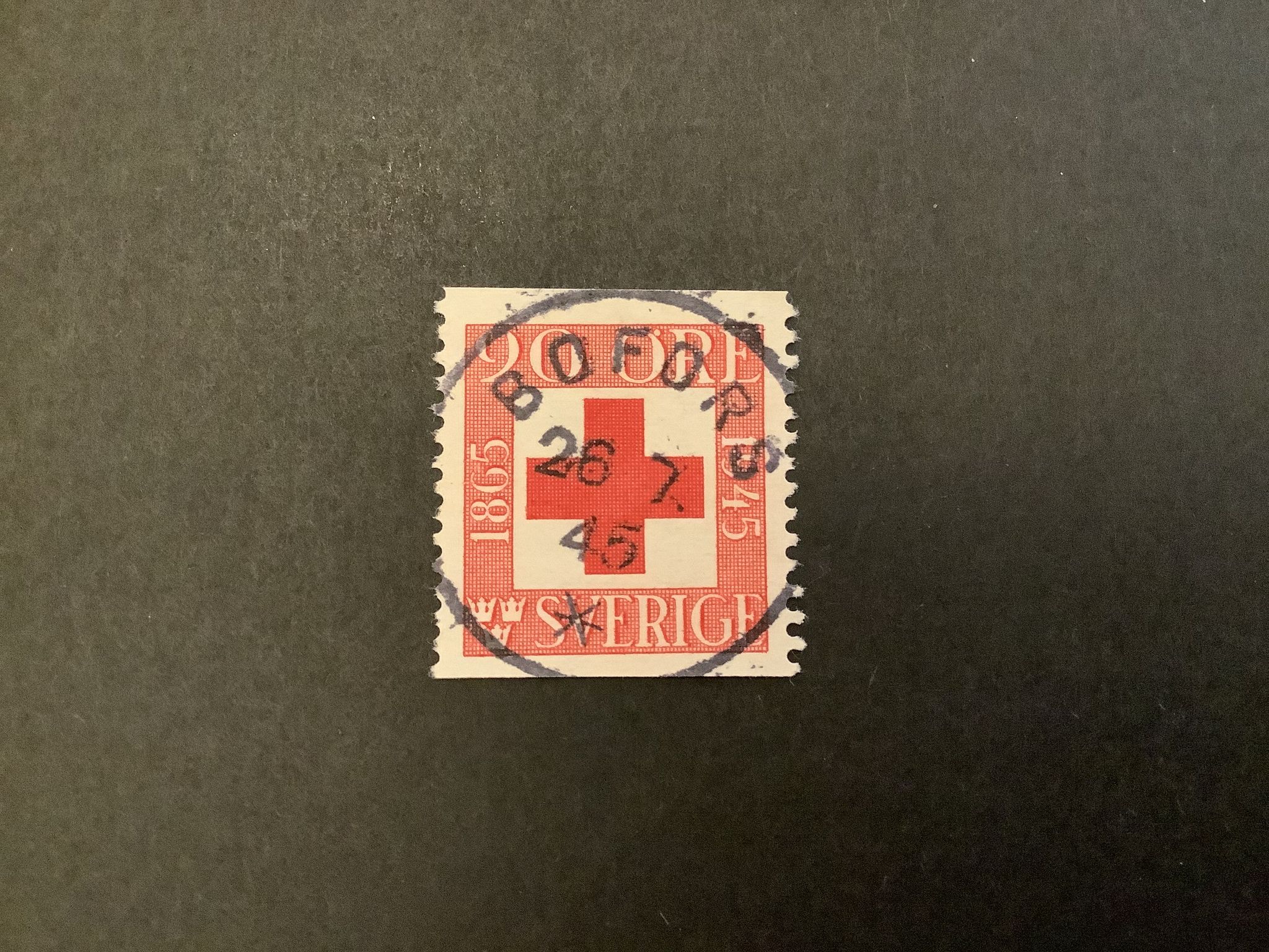 Röda korset  80 år facit nr 358 A praktstämplat BOFORS