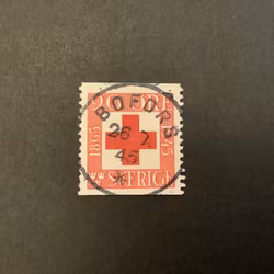 Röda korset  80 år facit nr 358 A praktstämplat BOFORS