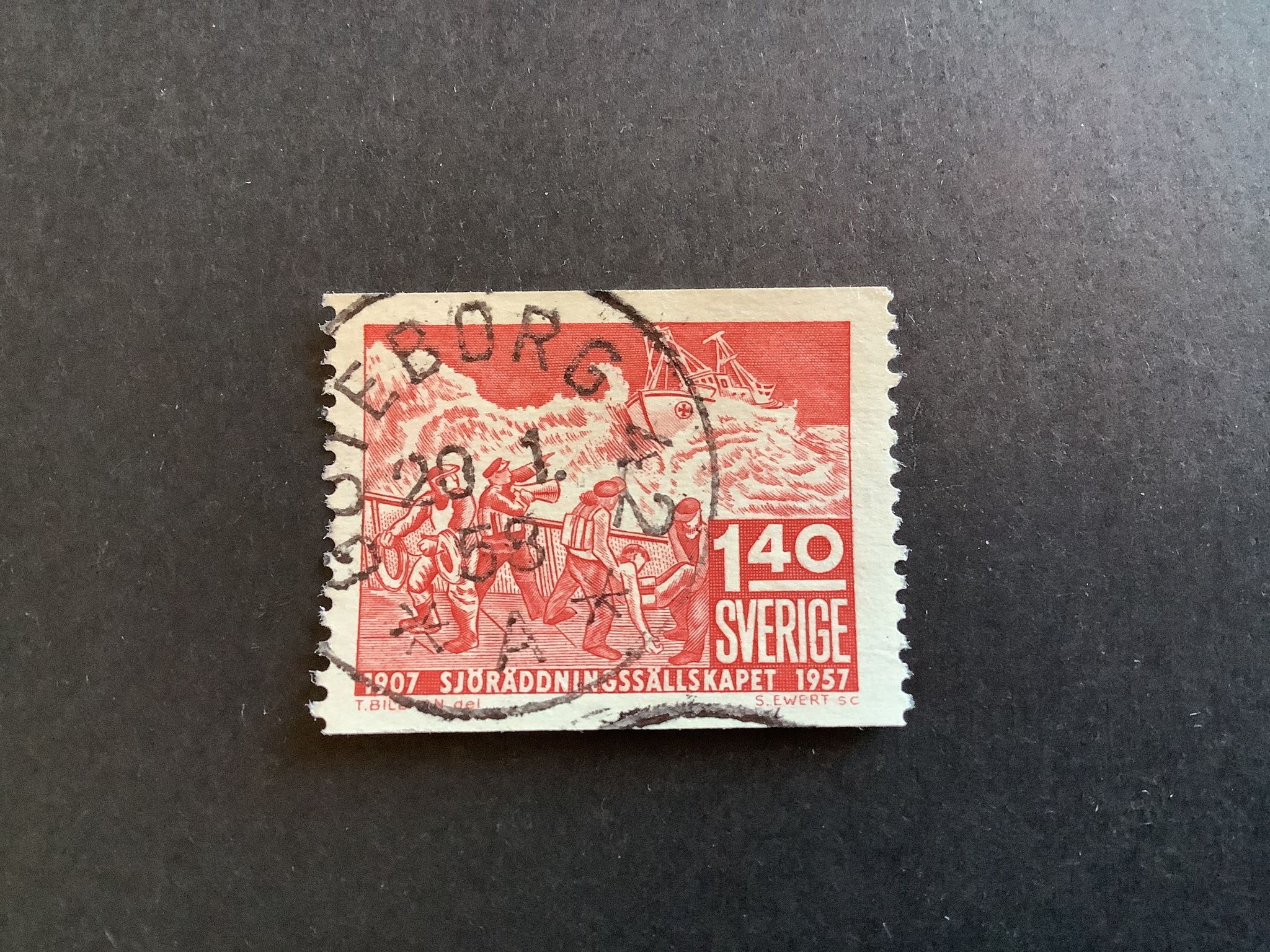 Sjöräddningssällskapet facit nr 487 praktstämplat GÖTEBORG 42