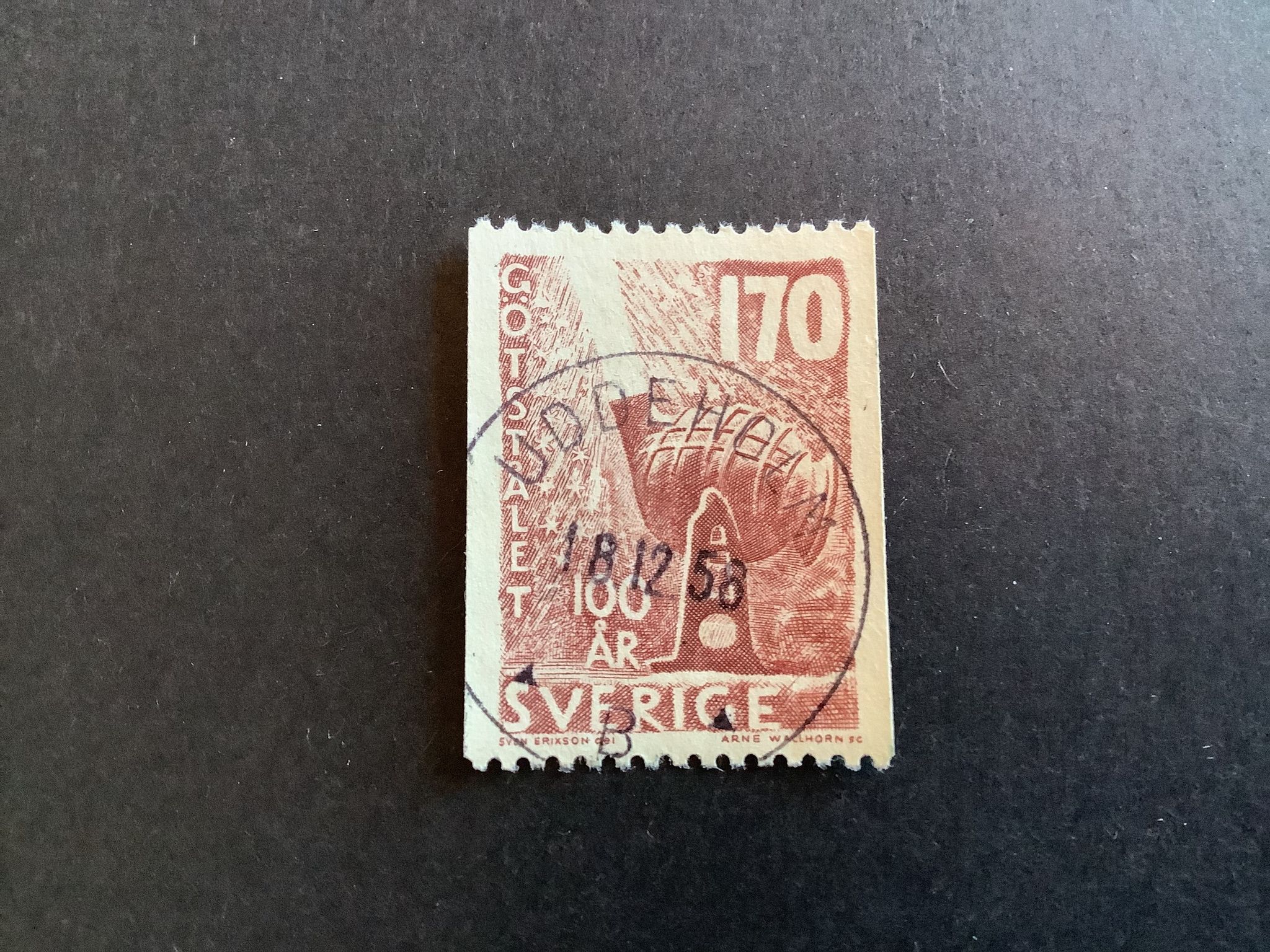 Götstålet facit nr 496 praktstämplat UDDEHOLM