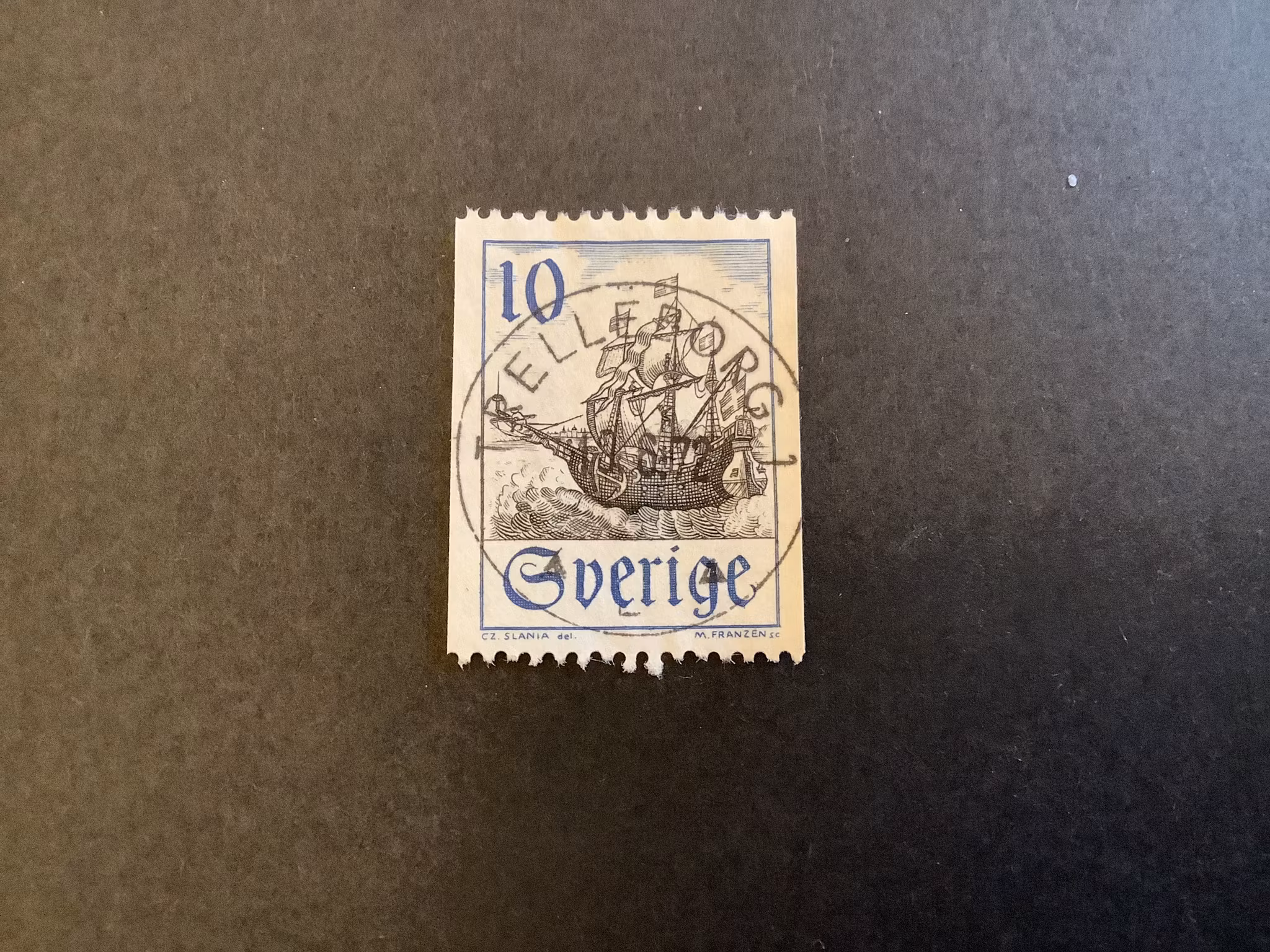 Bruksfrimärken facit nr 613 A lyxstämplat TRELLEBORG 1