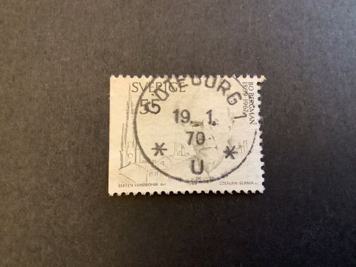 Bo Bergman facit nr 673 B1 praktstämplat GÖTEBORG 1