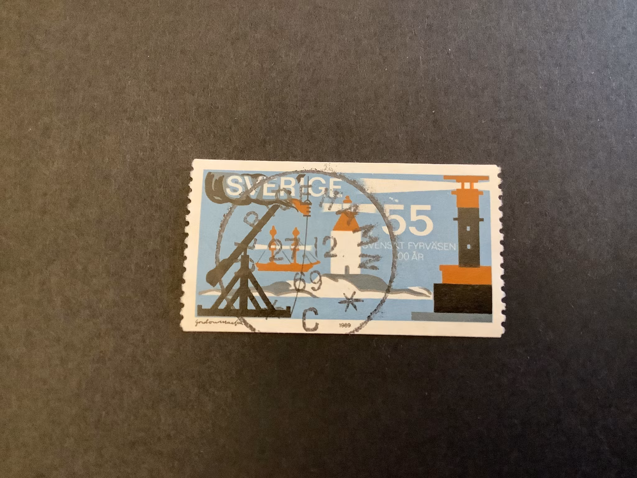 Svenskt fyrväsende facit nr 680 lyxstämplat ULRICEHAMN