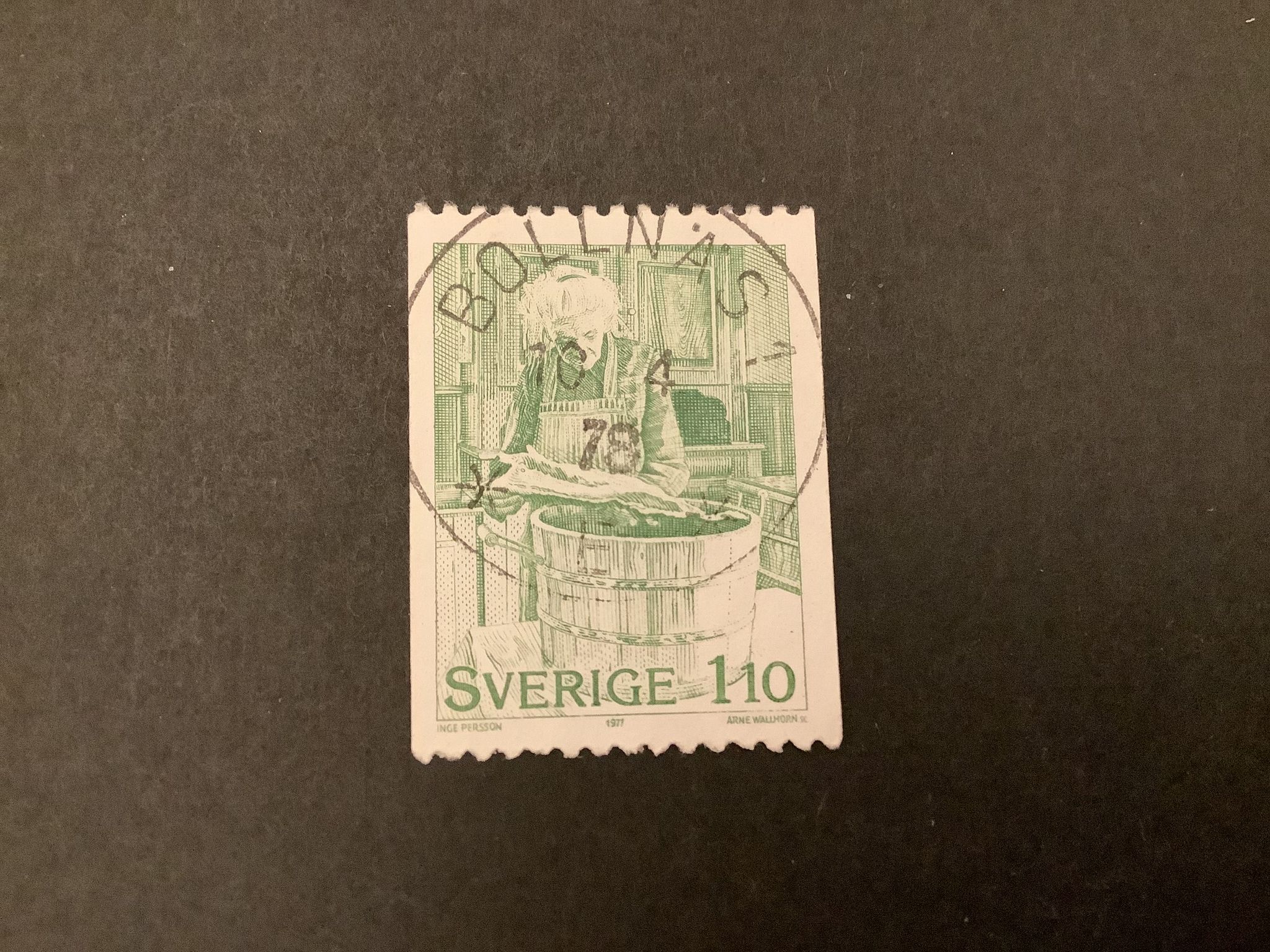 Julförberedelser facit nr 1024  lyxstämplat BOLLNÄS 1