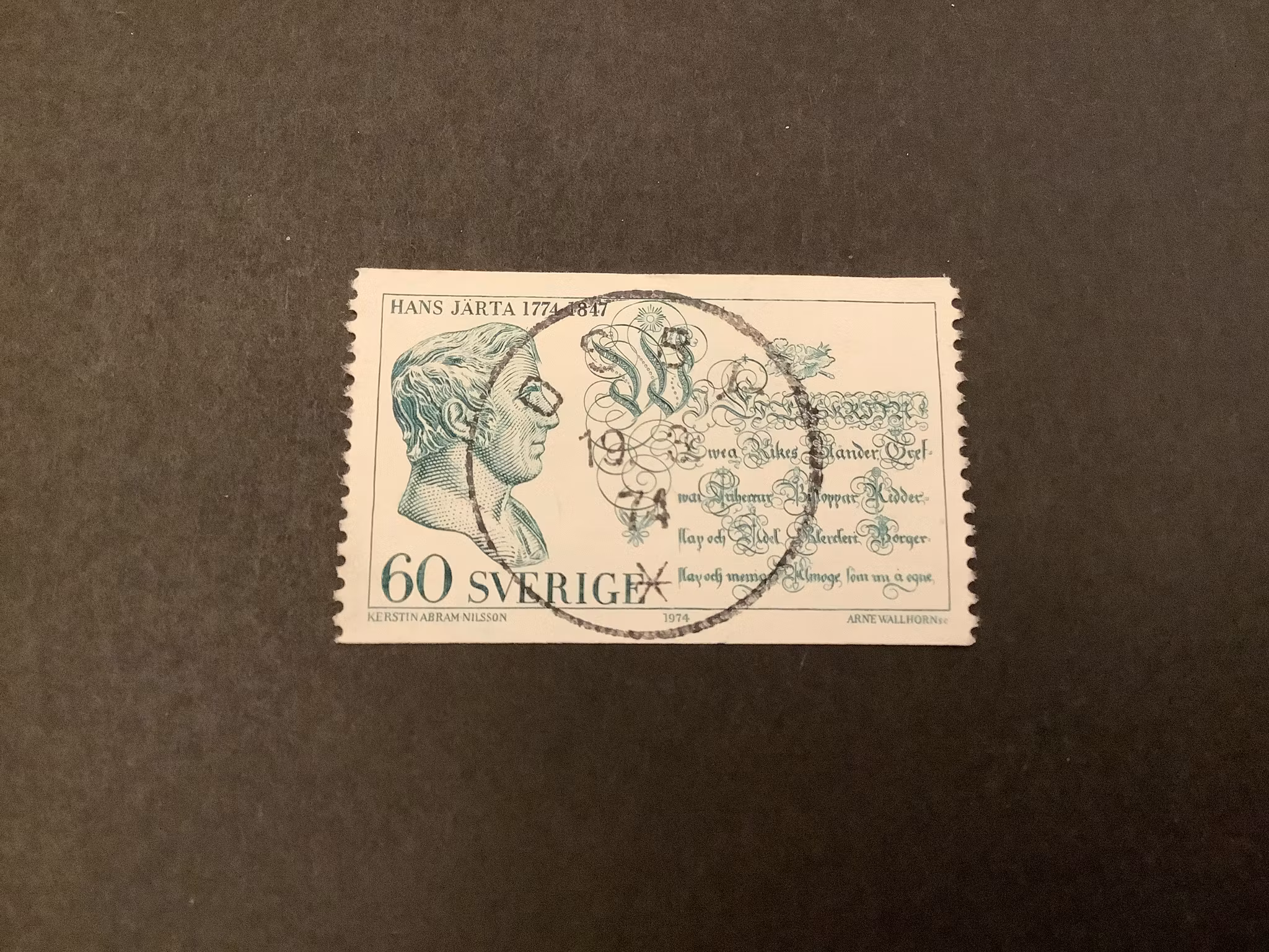 Hans Järta facit nr 859 lyxstämplat OSBY