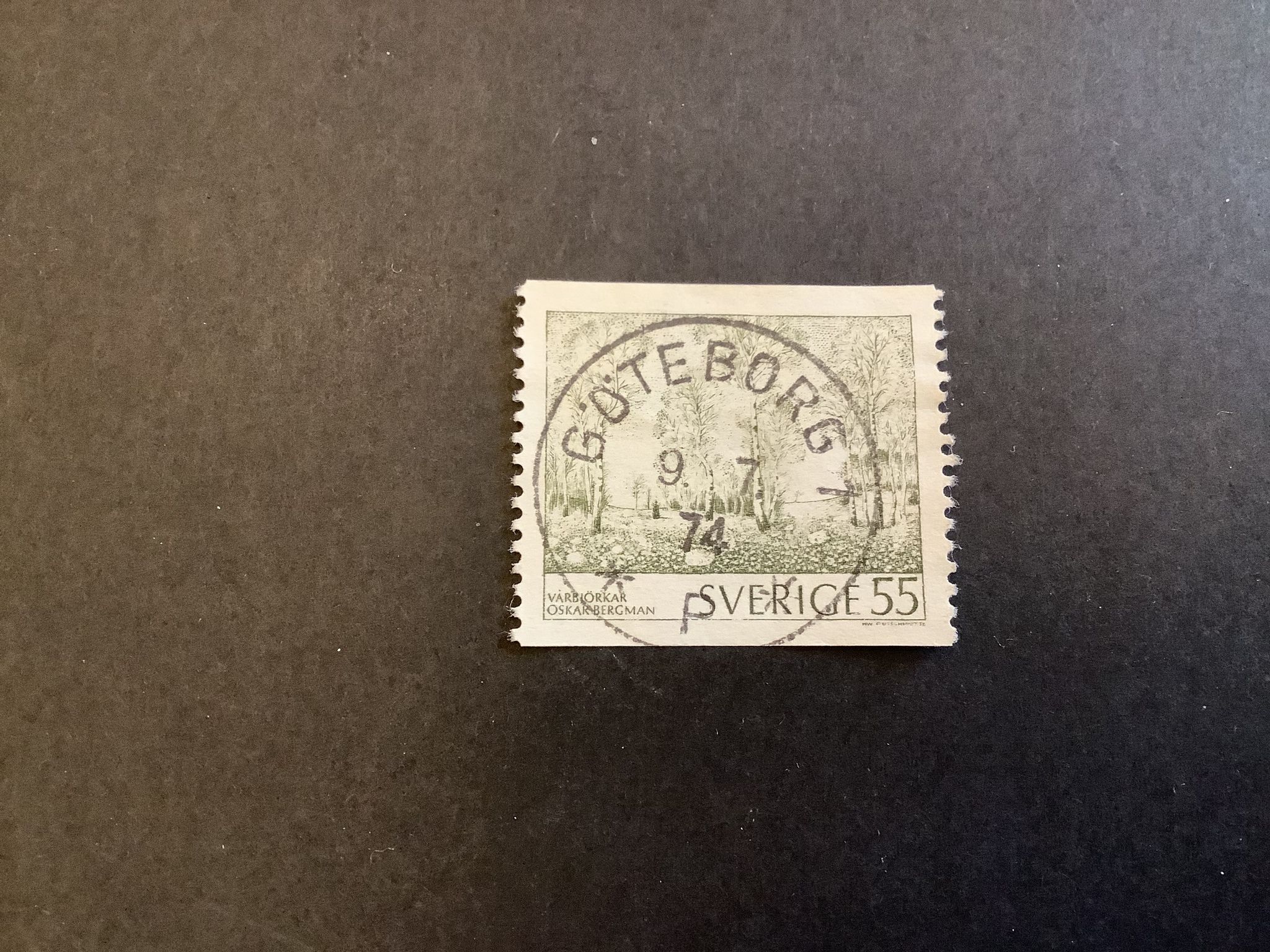 Naturmotiv facit nr 820 lyxstämplat GÖTEBORG 1