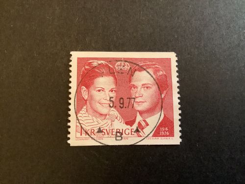 Kungabröllop facit nr 969 A lyxstämplat FLEN