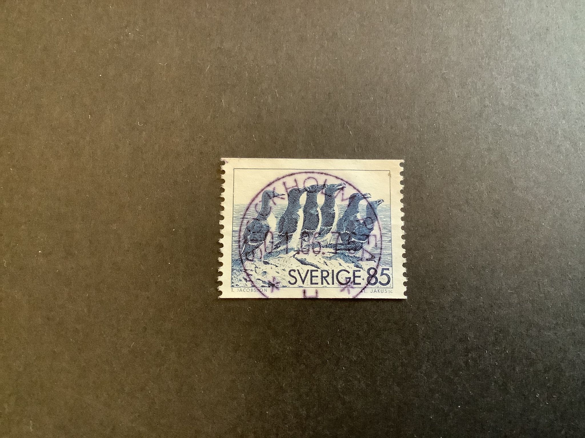 Alkfåglar facit nr 954 V2 lyxstämplat STOCKHOLM blå stämpel
