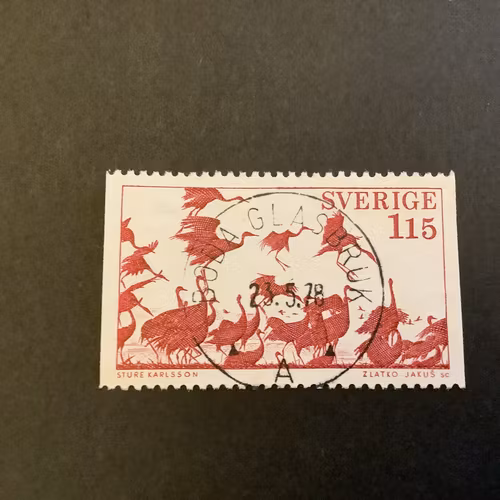 Västergötland facit nr 1046  lyxstämplat BODA GLASBRUK