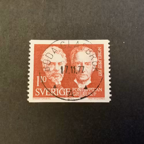 Nobelpris 1917 facit nr 1027Lyxstämplat BODA GLASBRUK