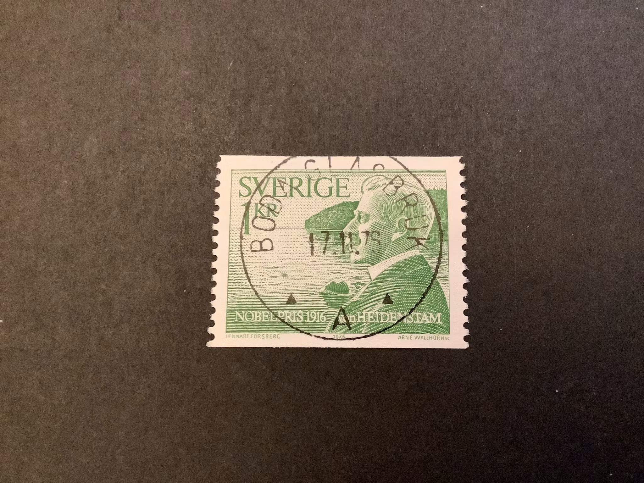 Nobelpris 1916 facit nr 987 Lyxstämplat BODA GLASBRUK