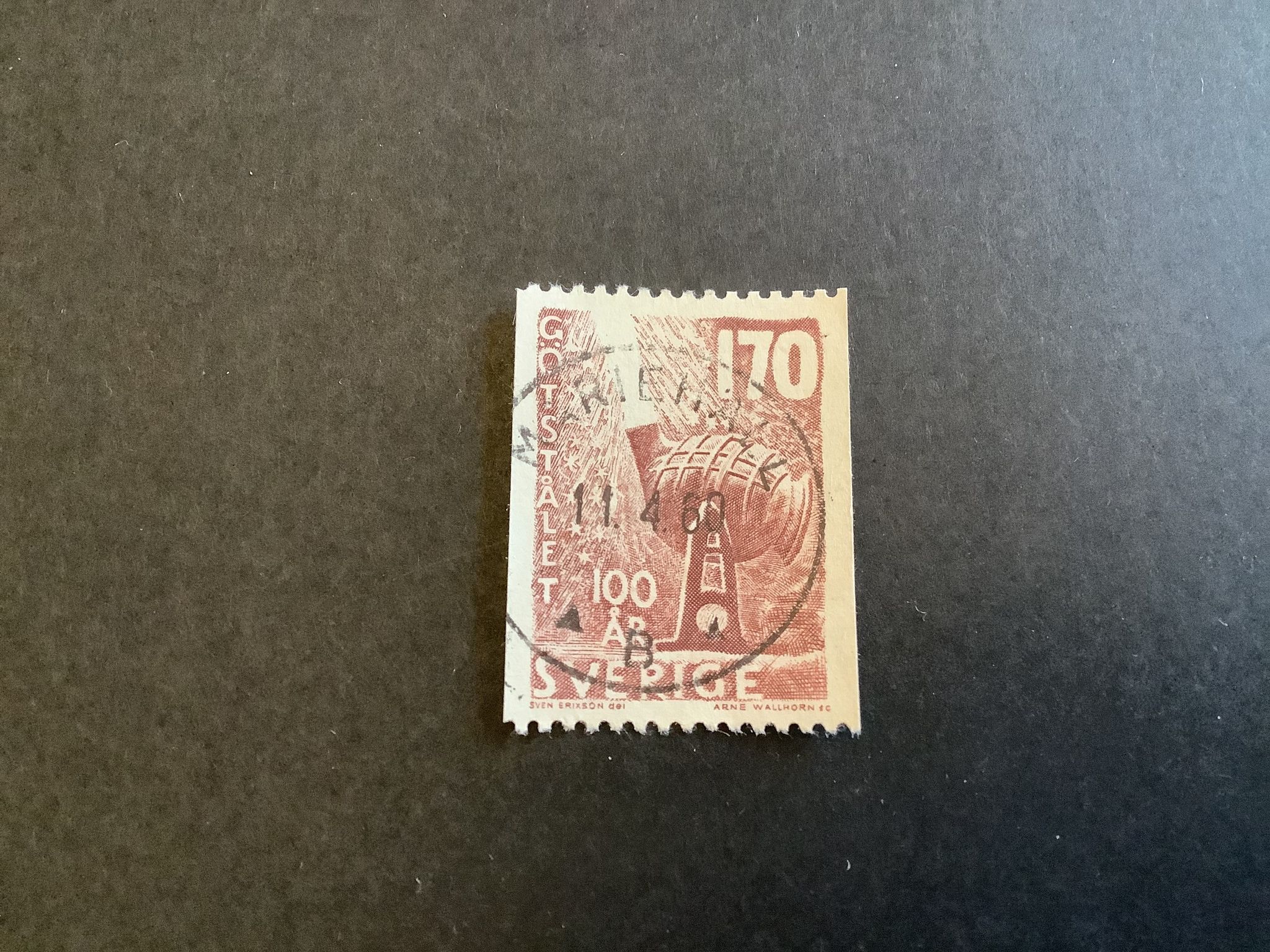 Götstålet facit nr 496 praktstämplat MARIEHÄLL