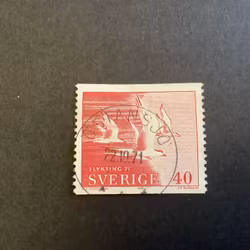 Flykting 71 facit nr 723 praktsstämplat ÖSTANSJÖ