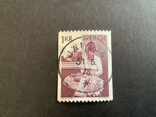 Knypplerska facit nr 955 A V1 lyxstämplat JÄMTÖN