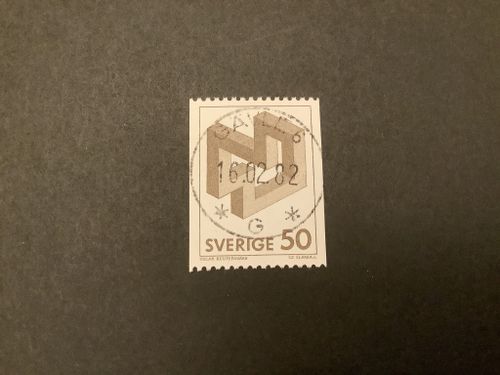 Omöjliga figurer facit nr 1200 lyxstämplat GÄVLE 6