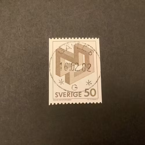 Omöjliga figurer facit nr 1200 lyxstämplat GÄVLE 6