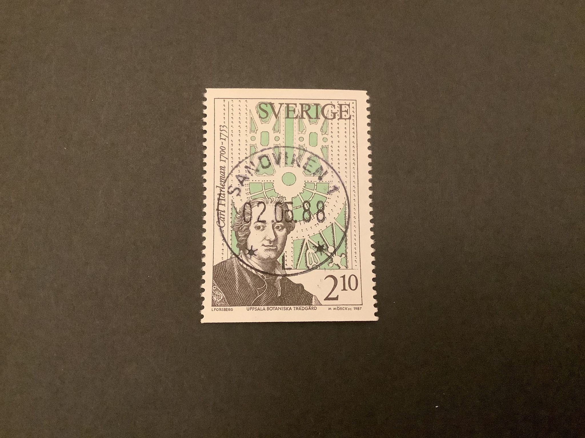 Botansika trädgårdar facit nr 1471 lyxstämplat SANDVIKEN1
