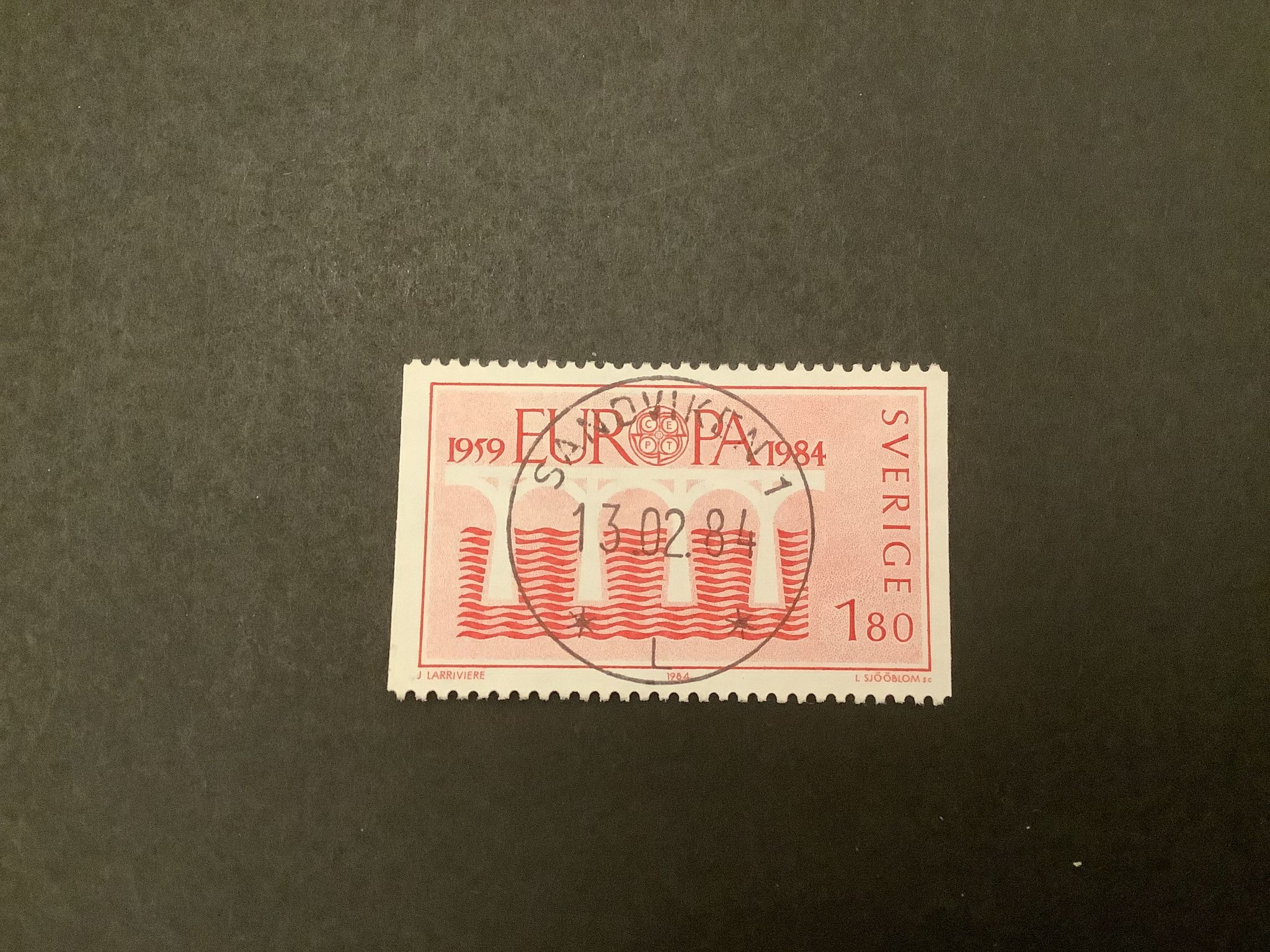 EUROPA XIII facit nr 1287 Lyxstämplat SANDVIKEN 1