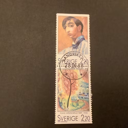 Svenska konstnärer i Paris facit nr 1517 SX lyxstämplat par SANDVIKEN 1