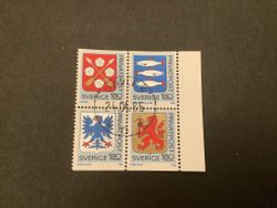 Rabattmärken VIII facit nr 1347-1350 lyxstämplat block GÄVLE 6