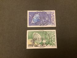 Satelitprojekt viking facit nr 1322-1323 lyxstämplad serie GÄVLE 6