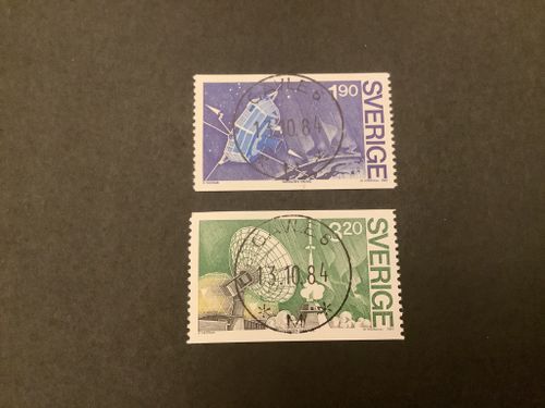 Satelitprojekt viking facit nr 1322-1323 lyxstämplad serie GÄVLE 6