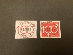 Fredrika Bremerförbundet facit nr 1309-1310 lyxstämplad serie STORVIK