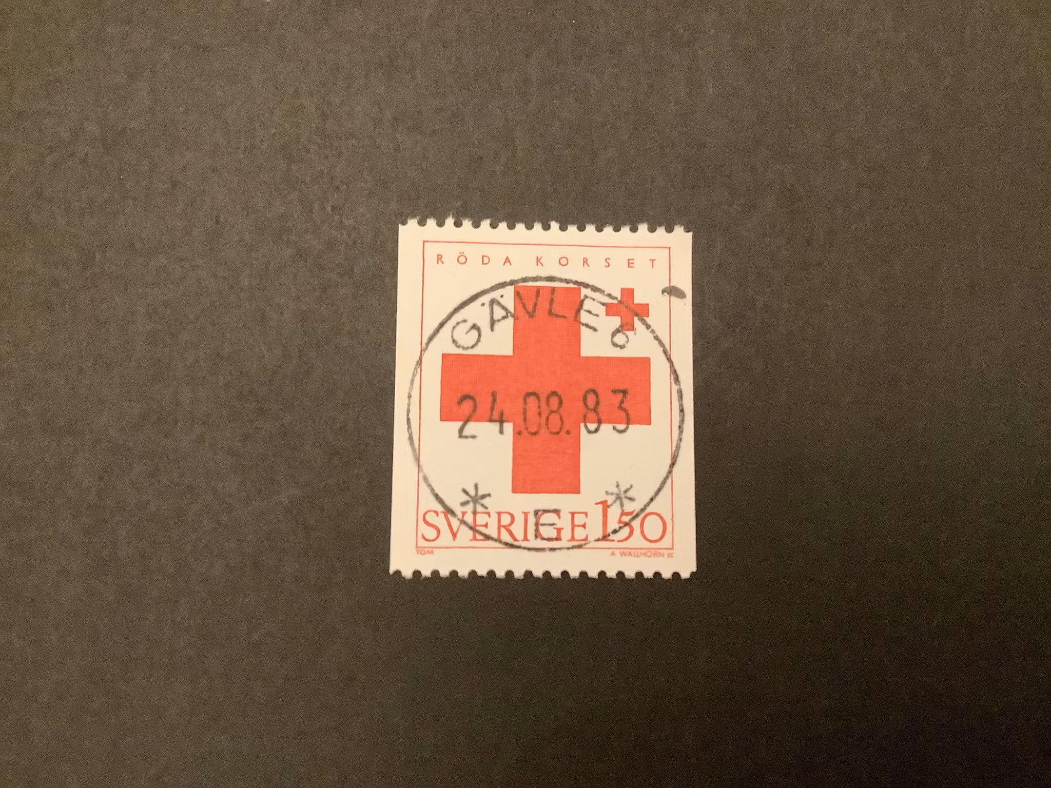 Röda korset facit nr 1268  lyxstämplat GÄVLE 6