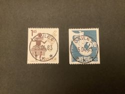 Europa XII facit nr 1254-1255 lyxstämplad serie GÄVLE 6