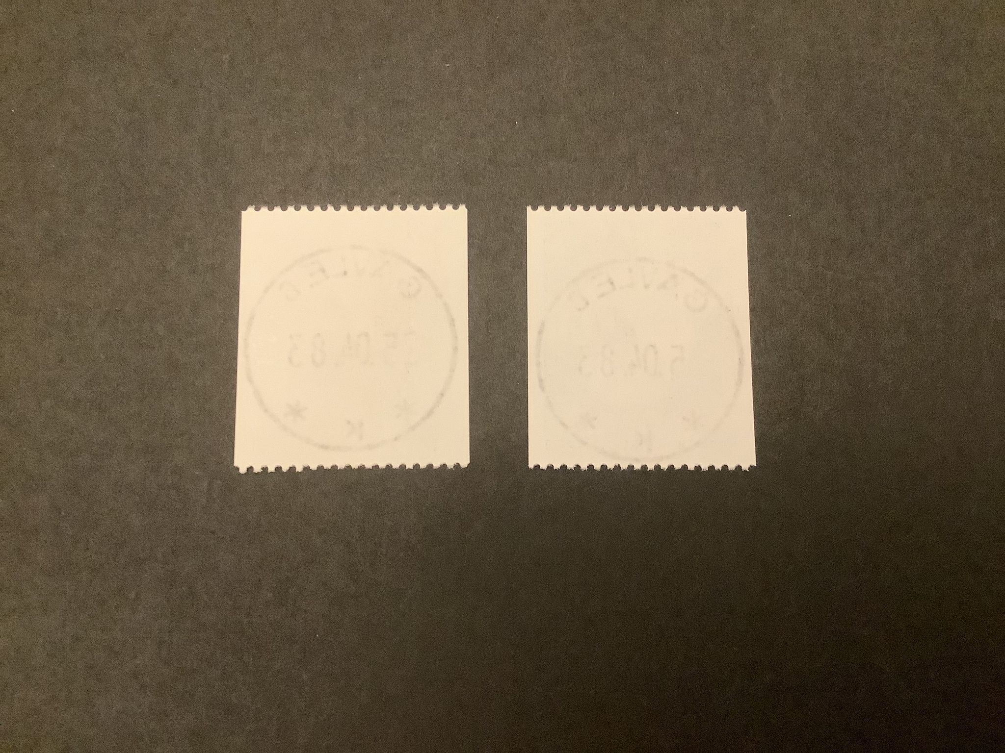 Europa XII facit nr 1254-1255 lyxstämplad serie GÄVLE 6