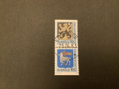 Rabattmärken V facit nr 1252 SX lyxstämplat par SANDVIKEN